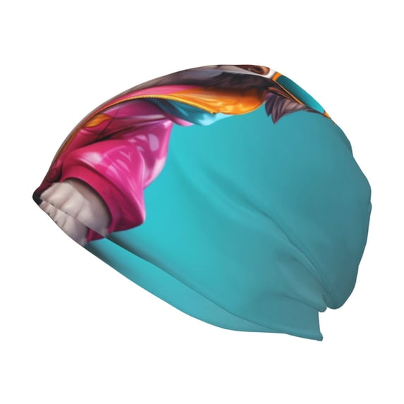 Naloa Colorful Sunglasses Dog Beanie for Men Women Knitted Unisex Winter Hat Beanies Cap Knit Cuffed Beanies Hats
