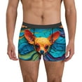 thumbnail image 1 of Naloa Colorful Textured Chihuahua Mens Underwear - Boxers for Men, Mens Boxer Briefs, Classic Briefs for Men-Small, 1 of 5