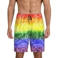 thumbnail image 1 of Naloa Colorful Tie Dye Men's Short Pajama Pants, Pj Shorts, Lounge Comfort Shorts-3X-Large, 1 of 6