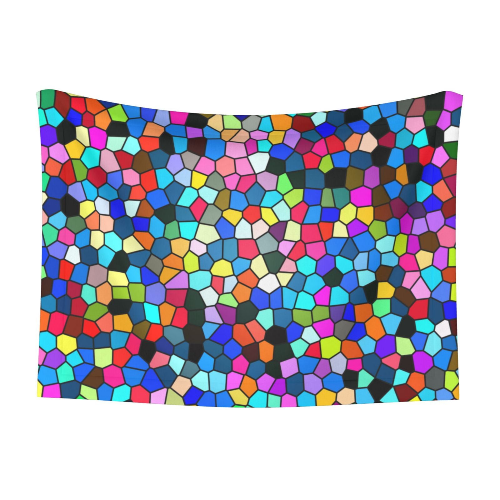 Naloa Colorful Tie Dye Stained Glass 2 Dog Blanket, 3 Sizes Cat Blanket for Indoor Cats Large Medium Small Dog Gifts-Large