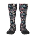 thumbnail image 1 of Naloa Colorful Tropical Leaves Thigh High Socks Extra Long Stretchy Sock Women Over Knee High Opaque Stocking Daily Wear, 1 of 6