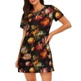 thumbnail image 1 of Naloa Colorful Tulips Print Women Nightgowns,Womens Loungewear,Short Sleeve Sleepwear,Comfy Ladies Nightdress, 1 of 6