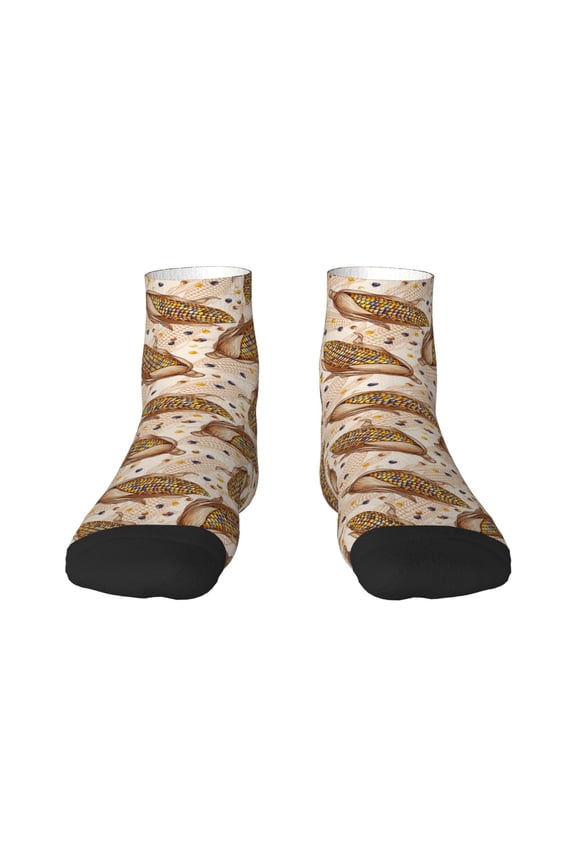 Colorful Vintage Corn Ankle Socks for Women Non Slip Socks No Show Socks Classic Low Cut Casual Socks Casual Socks