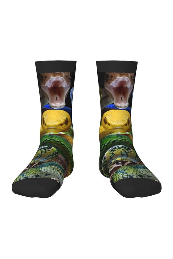 Colorful Viper Snake Kids Socks Unisex Kids and Toddlers' Crew Socks, ,1 Pairs