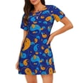 thumbnail image 1 of Naloa Colorful Yin Yang Print Women Nightgowns,Womens Loungewear,Short Sleeve Sleepwear,Comfy Ladies Nightdress, 1 of 6