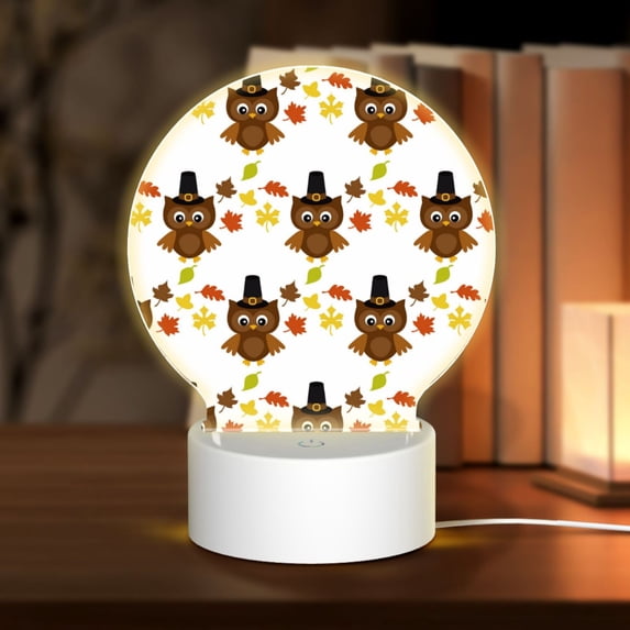 Naloa Colorful maple leaf owl Acrylic LED Night Light Custom LED Lights Personalized Nightlight Customized Gifts for Family Couples Friends