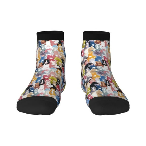 Naloa Colourful Horses Ankle Socks for Women Non Slip Socks No Show Socks Classic Low Cut Casual Socks Casual Socks