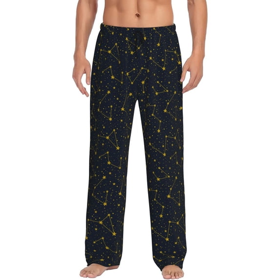 Naloa Constellation Pajama Pants Men, PJ Bottoms, Sleep & Lounge Pants-Medium