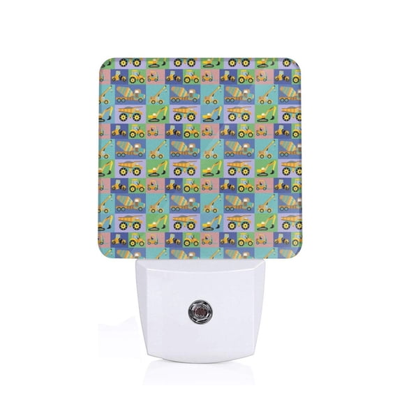 Naloa Construction Machinery Night Lights Plug into Wall, Dusk to Dawn Sensor Warm White Led Night Light 0.5W, Nightlight suit for Adults, Bedroom, Bathroom, Hallway, Kitchen