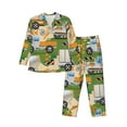 thumbnail image 1 of Naloa Construction Machinery1 Men’s Pajamas Set - Long Sleeve Button Down Sleep Shirt and Pajama Bottoms Sleepwear Set-Medium, 1 of 7