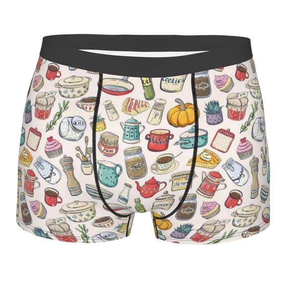 Naloa Cooking Utensils Print Mens Underwear - Boxers for Men, Classic Briefs for Men