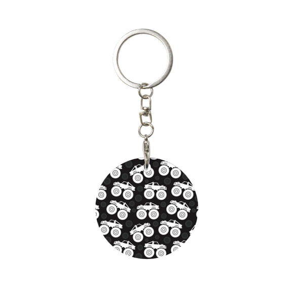 Naloa Cool Car Print Round Keychain Keychain Key Ring, Key Tag, Key Chain Bulk for Gift Accessories (Round)