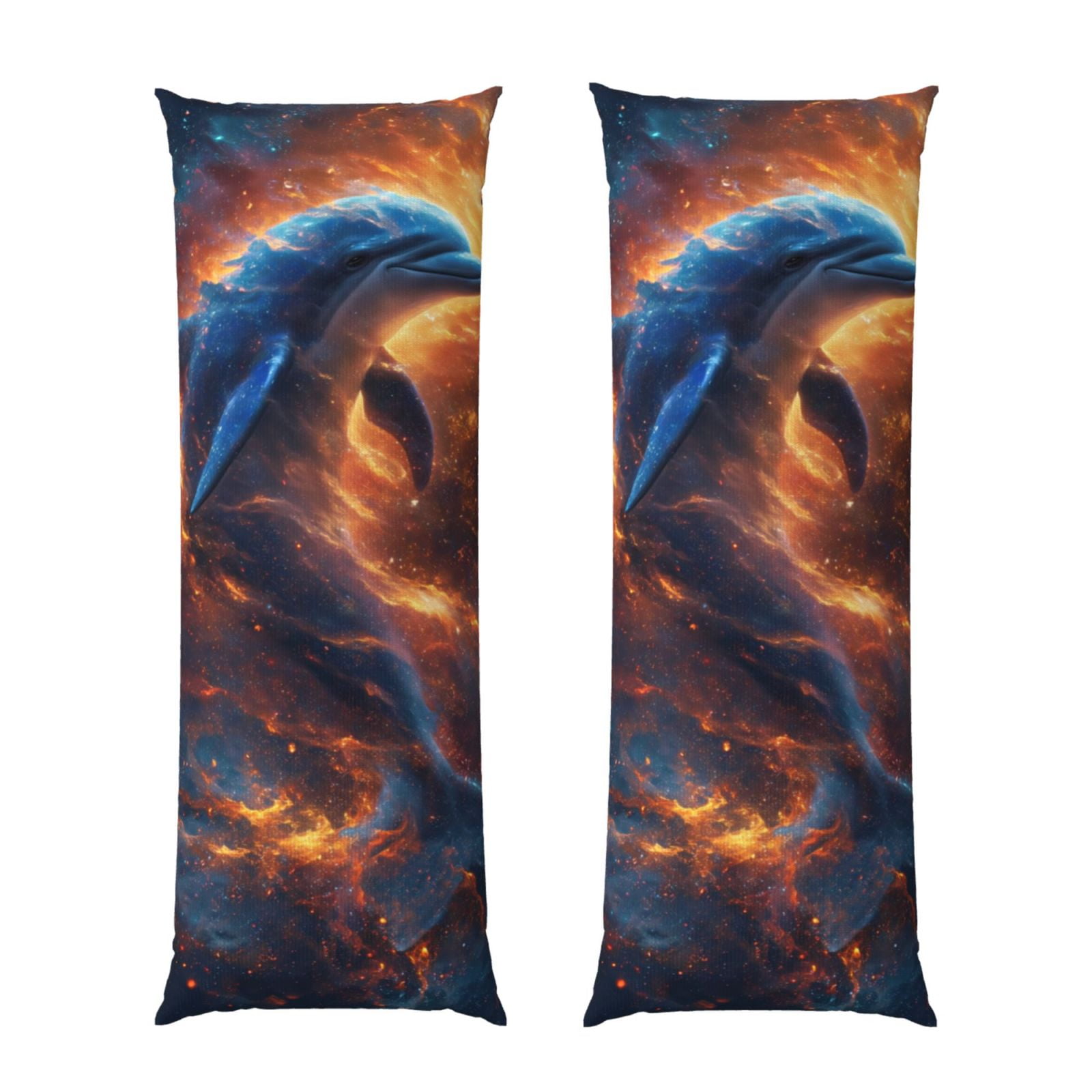 Naloa Cool Dolphin Super Soft 20x60 Body Pillow Case,Long Side Hidden Zipper（PILLOWS ARE NOT INCLUDED）