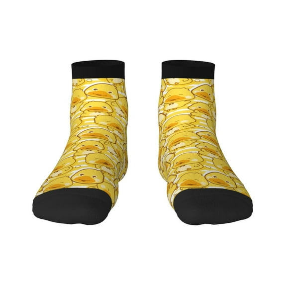 Naloa Cool Duck With Yellow Strip Ankle Socks for Women Non Slip Socks No Show Socks Classic Low Cut Casual Socks Casual Socks