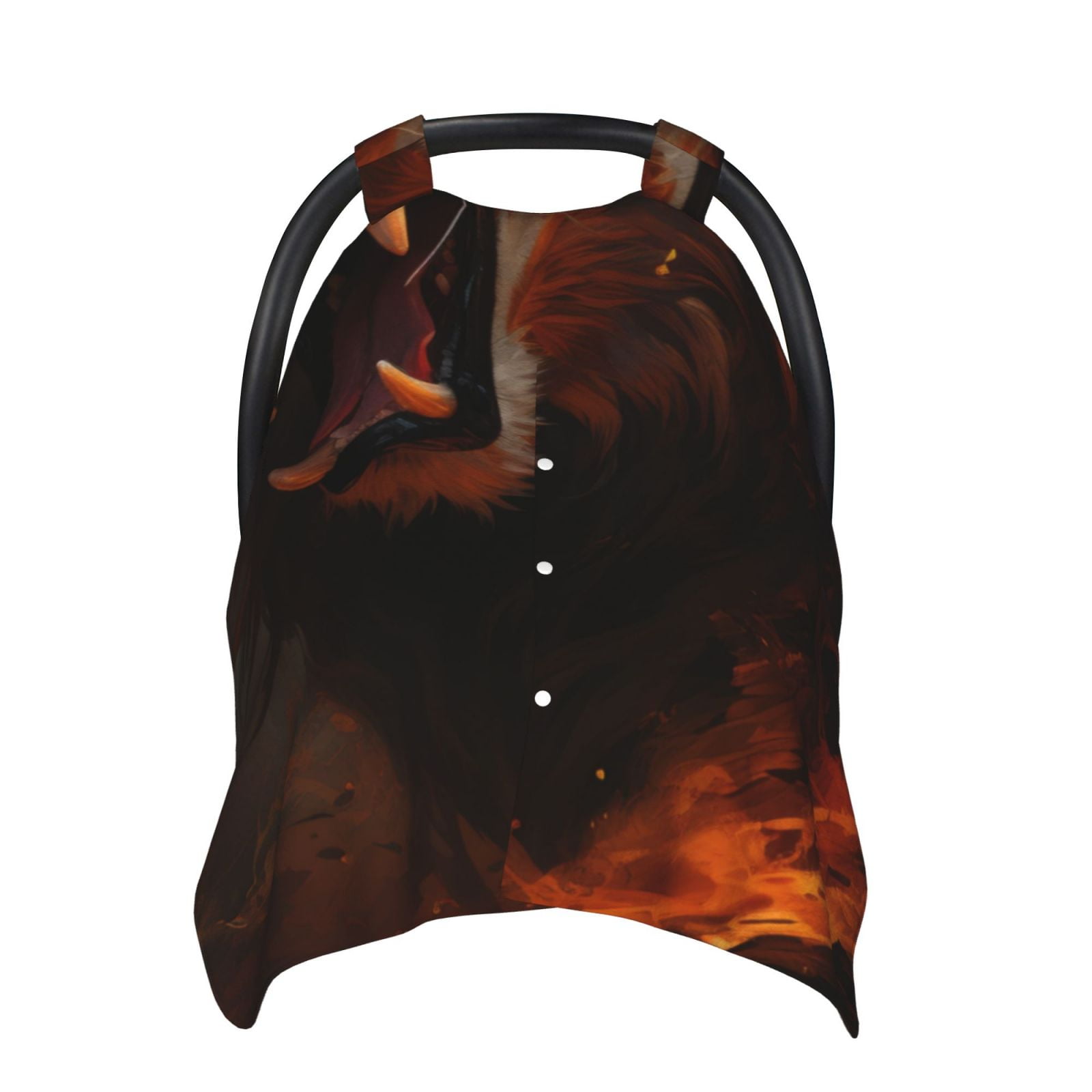 Naloa Cool Flame Lion A Baby Car Seat Cover, Breathable Baby Carrier Cover, Multiuse Baby Carrier Cover & Nursing Breastfeeding Cover