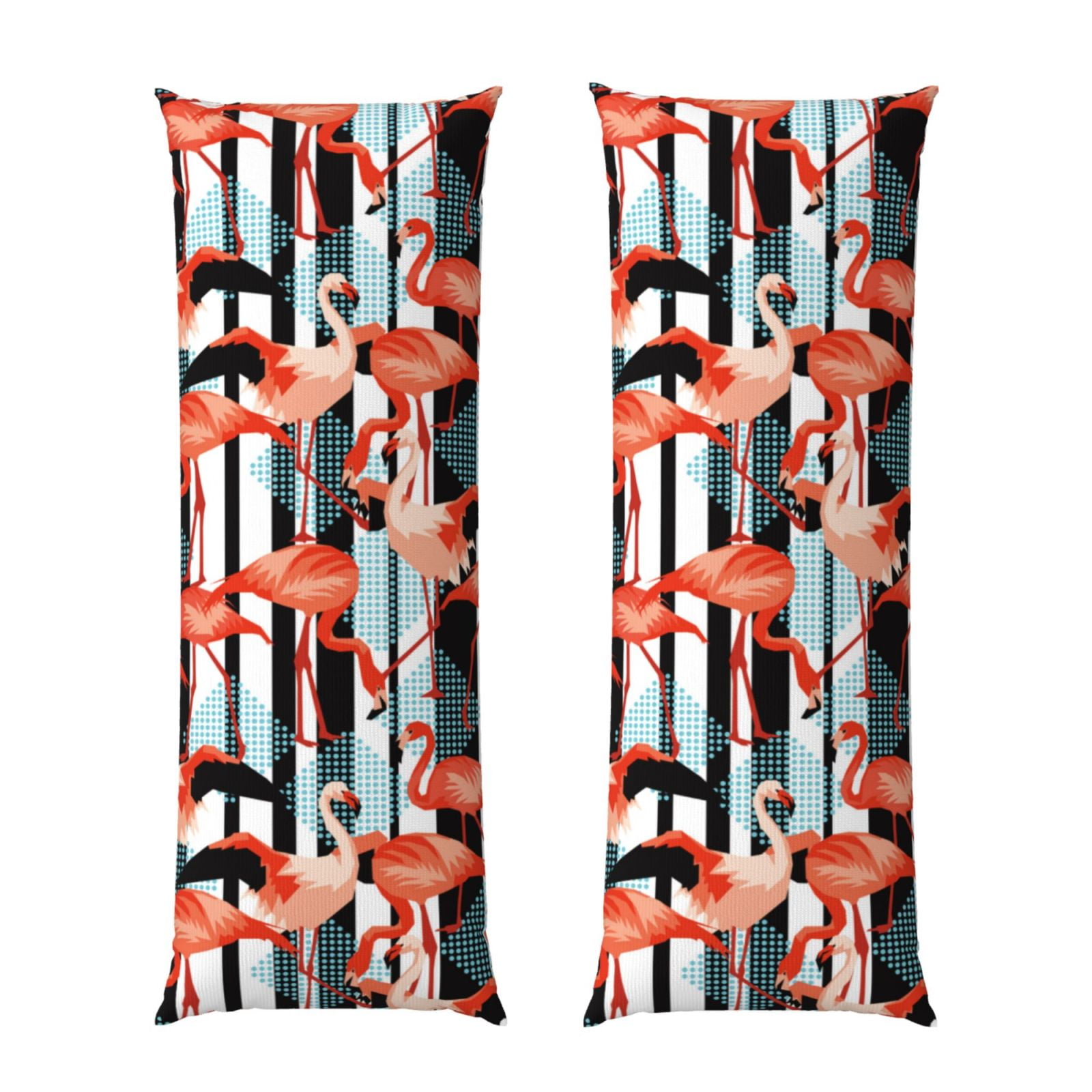 Naloa Cool Flamingo Super Soft 20x60 Body Pillow Case,Long Side Hidden Zipper（PILLOWS ARE NOT INCLUDED）