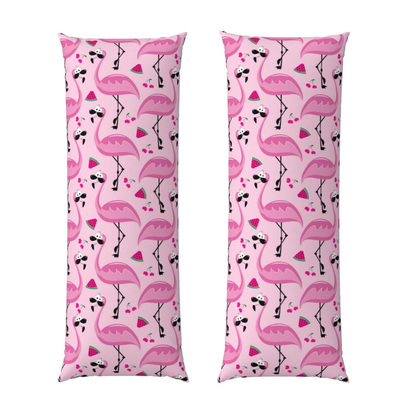 Naloa Cool Flamingos Super Soft 20x60 Body Pillow Case,Long Side Hidden Zipper（PILLOWS ARE NOT INCLUDED）