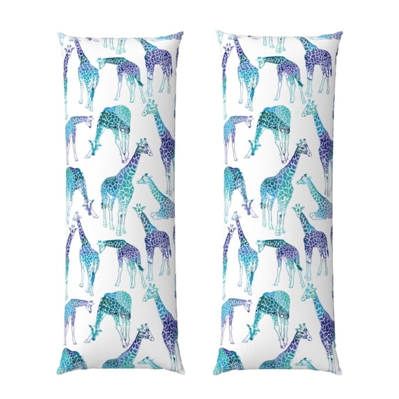 Naloa Cool Giraffe Super Soft 20x60 Body Pillow Case,Long Side Hidden Zipper(PILLOWS ARE NOT INCLUDED)