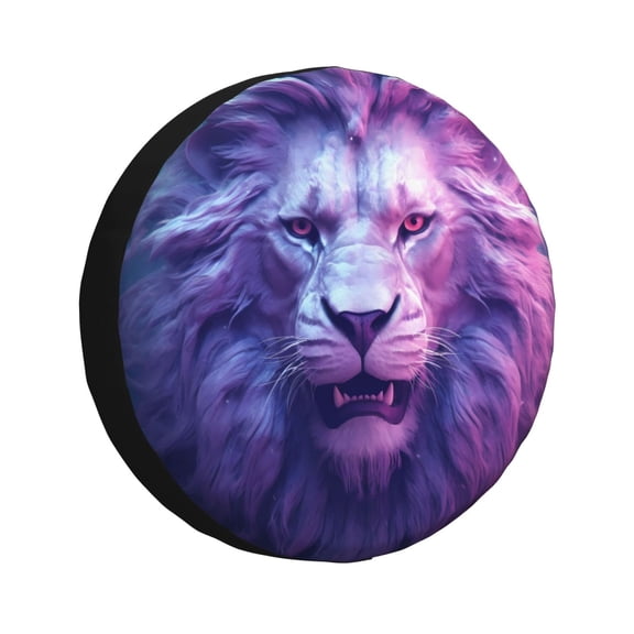 Naloa Cool Lion Head PVC Leather Spare Tire Wheel Cover for Car Truck SUV Camper Trailer Universal Fit many size14 inch