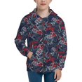 thumbnail image 1 of Naloa Cool Red Off-Road Vehicle Teenage Zipper Hoodie, Long Sleeve Zip Up Hoodies Casual Jackets Tops for 7-12 Years-, 1 of 6