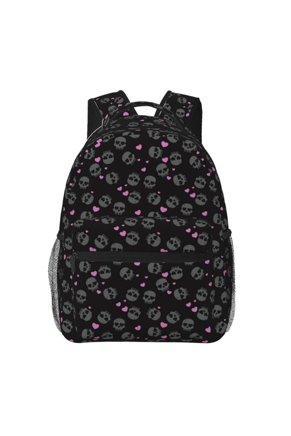 Cool Skull Love Print Solid Color Tie Formal Necktie for MenSuitable for business, daily life, work