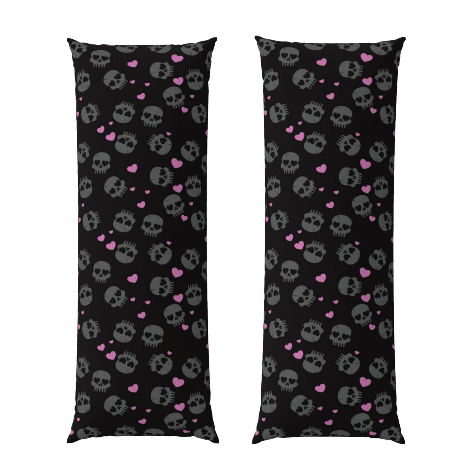 Naloa Cool Skull Love Super Soft 20x60 Body Pillow Case,Long Side Hidden Zipper（PILLOWS ARE NOT INCLUDED）