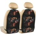 thumbnail image 1 of Naloa Cool Tiger 2Pcs Anti-Kick Back Seat Cover Kick Mat, Car Seat Protector with 3 Storage Pockets, 1 of 8