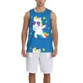thumbnail image 1 of Naloa Cool Unicorn Star Golden Basketball Jersey Reversible Men's Mesh Athletic Sports Shirts Training Practice S-4XLMedium, 1 of 6
