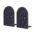 thumbnail image 1 of Naloa Copper-Gold Gloss Outline Flower 2 Pcs Bookend Large Capacity Office Book Ends for Home Office Library School Study Decoration, 1 of 8