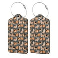 thumbnail image 1 of Naloa Corgi Collie Pug Luggage Tag for Suitcase Leather Baggage Tag with Stainless Steel Loop Privacy Cover for Women Men Girls-4 PCS, 1 of 5