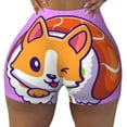thumbnail image 1 of Naloa Corgi In Sushi Roll Biker Shorts for Women Seamless Scrunch Short Women’s Yoga Shorts for Gym Running Sport Shorts - Large, 1 of 9