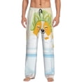 thumbnail image 1 of Naloa Corgi In The Shower Cap Bathing Pajama Pants Men, PJ Bottoms, Sleep & Lounge Pants-Medium, 1 of 6