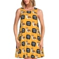 thumbnail image 1 of Naloa Corgi Print Women's Summer Spring Casual Beach Sundress,Vacation Sleeveless Tank Crewneck Loose Dresses, 1 of 7
