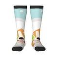 thumbnail image 1 of Naloa Corgi With Towel Ans Slice Cucumber Thigh High Socks Extra Long Stretchy Sock Women Over Knee High Opaque Stocking Daily Wear, 1 of 6