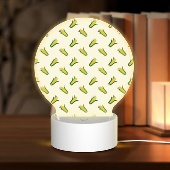 Naloa Corn Acrylic LED Night Light Custom LED Lights Personalized Nightlight Customized Gifts for Family Couples Friends