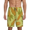 thumbnail image 1 of Naloa Corn Men's Short Pajama Pants, Lounge Comfort Shorts with Elasticized Waistband and Side Pockets - 3X-Large, 1 of 9