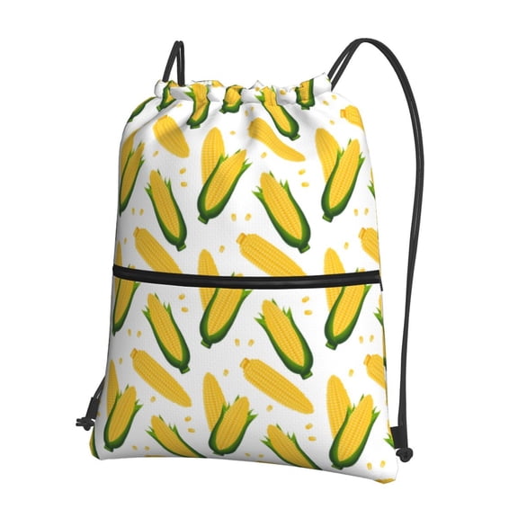 Naloa Corn On The Cob Drawstring Backpack String Bag Cinch Water Resistant for Gym Shopping Sport Yoga