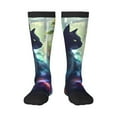 thumbnail image 1 of Naloa Cosmic Cat In Window Knee Socks, High Socks Long Stretchy Sock Women Knee High Stocking, Long Socks for Women, 1 of 6