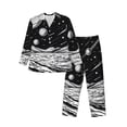 thumbnail image 1 of Naloa Cosmic Landscape Celestial Art Men’s Pajamas Set - Long Sleeve Button Down Sleep Shirt and Pajama Bottoms Sleepwear Set-Medium, 1 of 7
