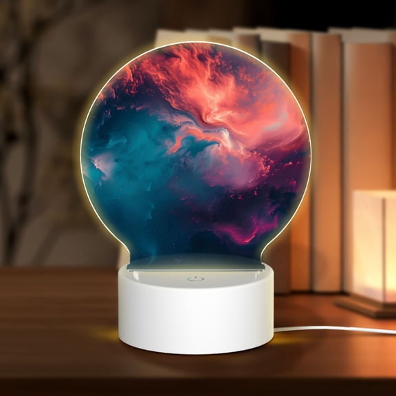 Naloa Cosmic Paint Swirl Acrylic LED Night Light Custom LED Lights Personalized Nightlight Customized Gifts for Family Couples Friends
