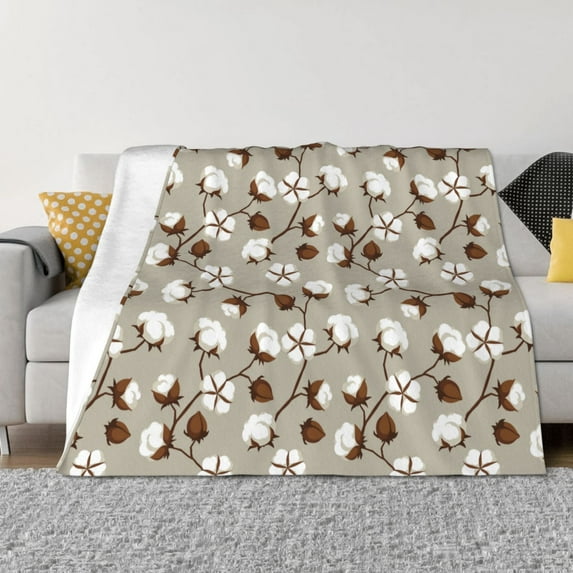 Naloa Cotton Tree Flannel Blankets - Thick and Warm Blanket for Winter, Soft Fuzzy Plush King Blanket for All Seasons60"x50"