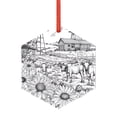 thumbnail image 1 of Naloa Country Farm Scene Acrylic Santa Tree Decorations Christmas Hanging Pendant for Christmas Winter New Year Party Hanging Decorations-Hexagon, 1 of 7