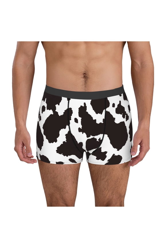 Cow Skin 2 Mens Underwear - Boxers for Men, Mens Boxer Briefs, Classic Briefs for Men-Large