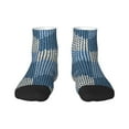 thumbnail image 1 of Naloa Cozy Knitted Blue Chevron Ankle Socks for Women Non Slip Socks No Show Socks Classic Low Cut Casual Socks Casual Socks, 1 of 7