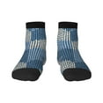 thumbnail image 1 of Naloa Cozy Knitted Blue Chevron Ankle Socks for Women Non Slip Socks No Show Socks Classic Low Cut Casual Socks Casual Socks, 1 of 7