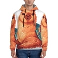 thumbnail image 1 of Naloa Cozy Knitting Llama Men's Casual Hooded Collar Drawstring Hoodies Pullover Sweatshirts Casual Long Sleeve Shirts-Medium, 1 of 7