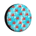 thumbnail image 1 of Naloa Crab Swims In The Ocean PVC Leather Spare Tire Wheel Cover Spare Tire Cover, for Car Truck SUV Camper Trailer Universal Fit(14-17in)-16 inch, 1 of 6