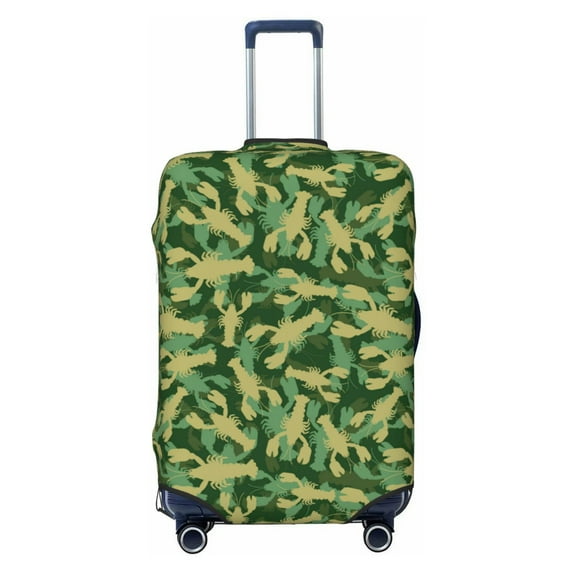 Naloa Crayfish Army Elastic Suitcase Protector, Travel Suitcase Protector Cover Fits 18-32in Suitcase - Small