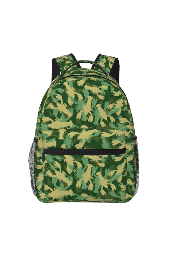 Crayfish Army Print Solid Color Tie Formal Necktie for MenSuitable for business, daily life, work