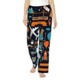 thumbnail image 1 of Naloa Creative Transport Print Women’s Ultra-Soft Comfy Pajama Lounge Pants with Pockets & Drawstring, 1 of 8